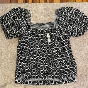 Black and White Women's Top